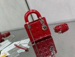 TRUE TO ORIGINAL Dior Light Red Bag Size Medium