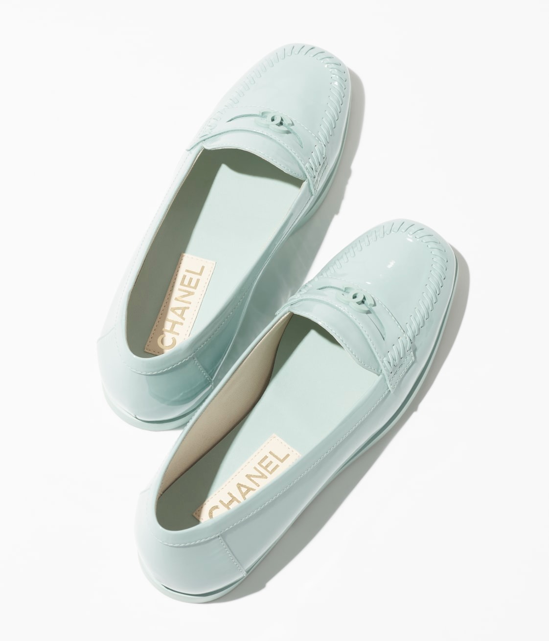 Chanel Moccasins Light Blue For Women- G45409 B15232 NT973