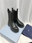 Prada Monolith Brushed Boots Black For Women 7.8 in/ 20 cm