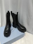 Prada Monolith Brushed Boots Black For Women 7.8 in/ 20 cm