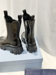 Prada Monolith Brushed Boots Black For Women 7.8 in/ 20 cm