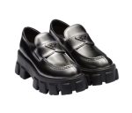 Prada Monolith Ombré Brushed Loafers Black For Women 2.1 in/ 5.5cm 1D649M_3LMH_F0I89_F_B055