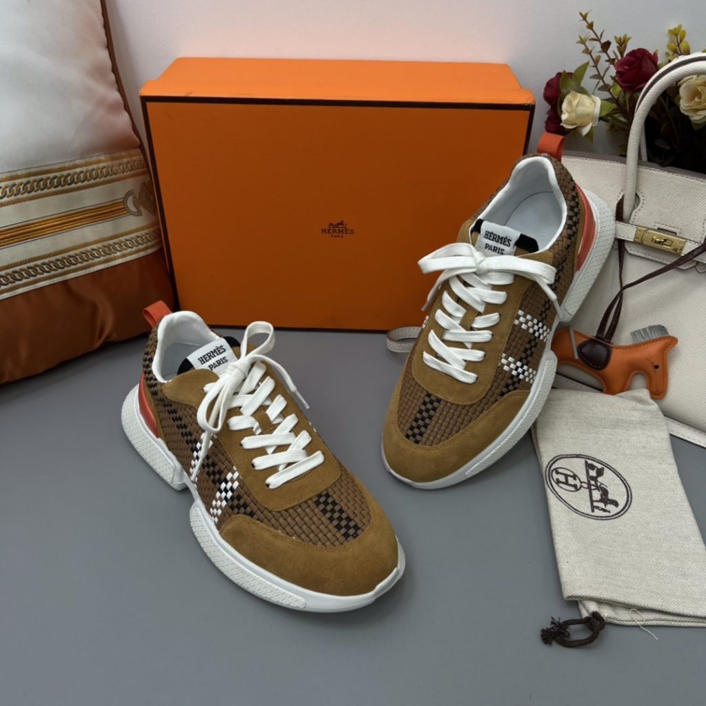 Hermes Sneaker Drift Brown For Men