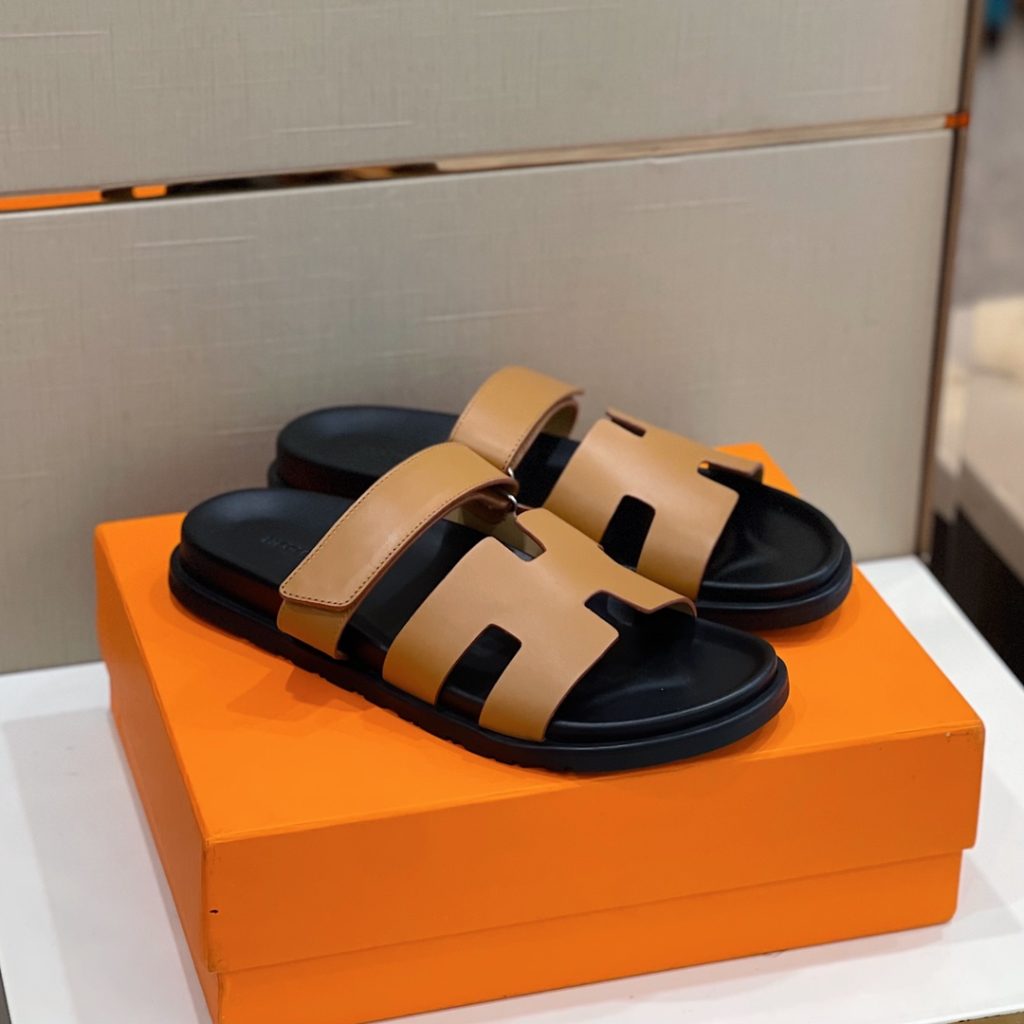 Hermes Takara Sandals Brown For Men