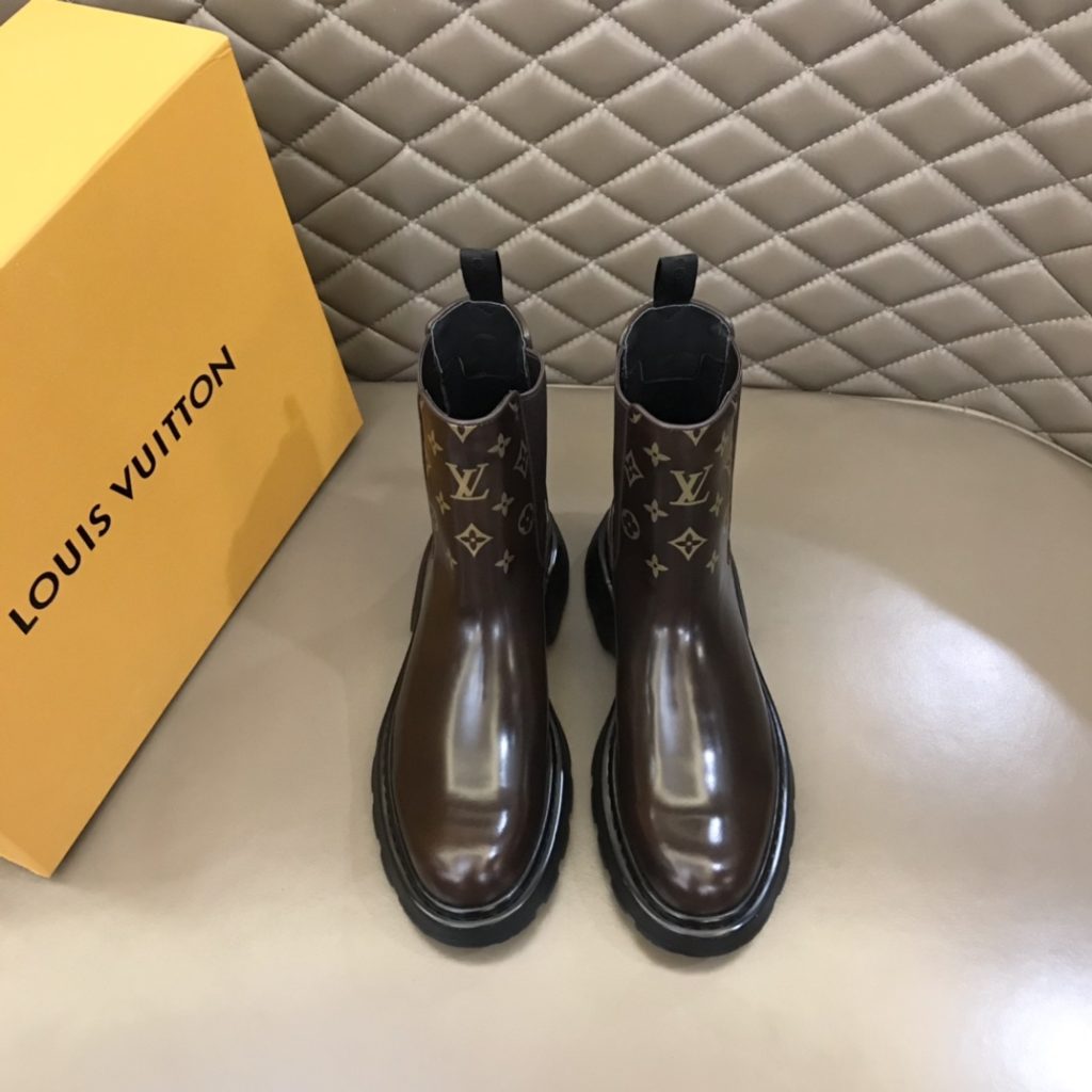 Louis Vuittion LV Bold Chelsea Boot Brown For Men LV 1A9FEK