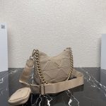 Padded Hobo Bag Beige/Green For Women 9.5 in / 24 cm 1BC151_RDJN_F0F24_V_O1O