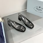 Prada Patent Slingback Pumps Black For Women 2.1 in/ 5.5 cm 1I767M_069_F0002_F_045