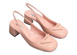 Prada Patent Slingback Pumps Light Pink For Women 2.1 in/ 5.5 cm