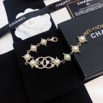 Chanel Pearl And Star Bracelet Gold Tone For Women