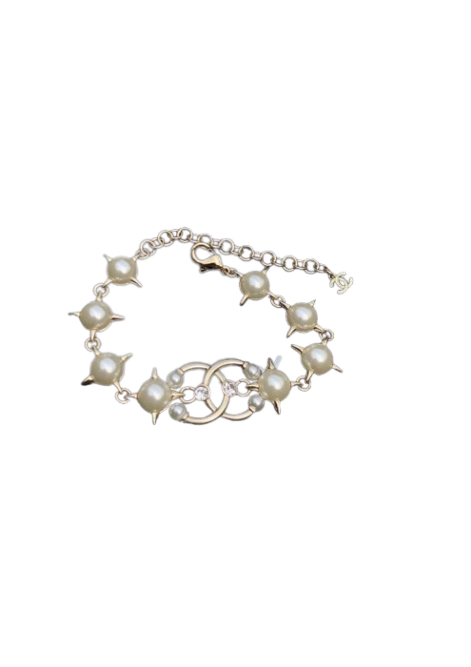 Chanel Pearl And Star Bracelet Gold Tone For Women