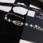 Chanel Pearl And Star Bracelet Gold Tone For Women