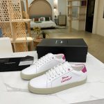 Saint Laurent Women’s Court Classic Sl/06 Embroidered Sneakers Pink For Women YSL