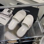 Chanel Platform Slide White For Women 2.5in/8cm