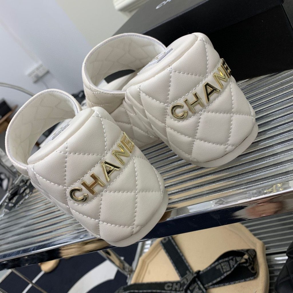 Chanel Platform Slide White For Women 2.5in/8cm