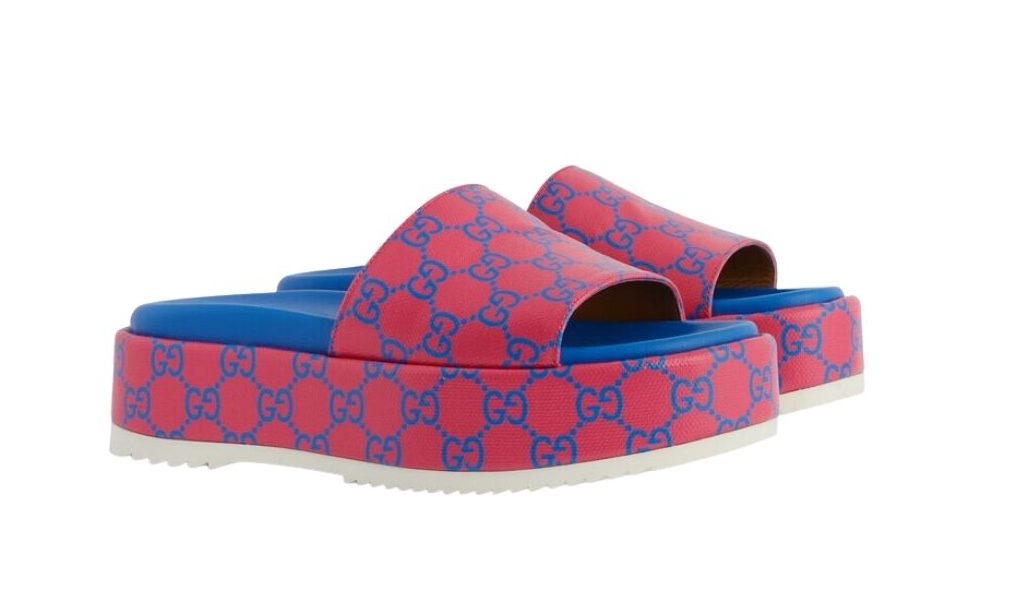 Gucci Platform Slide Sandal Pink For Women ‎734913 FABJF 5614