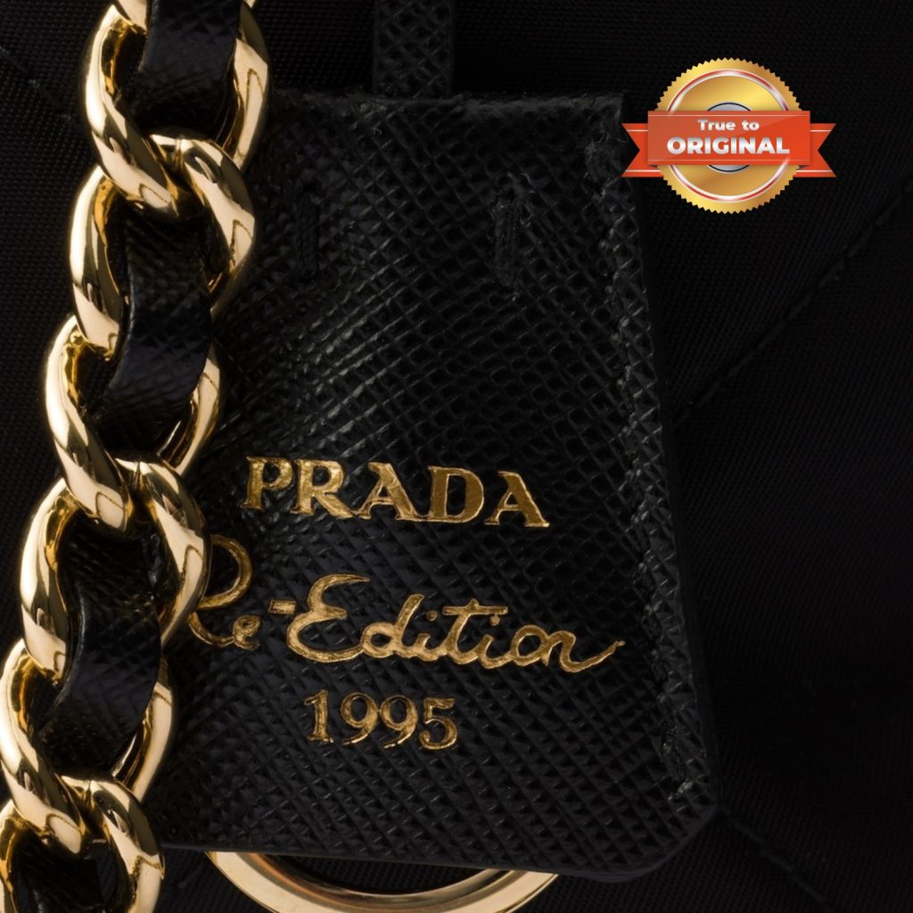 [True-to-ORIGINAL] Prada Re-Edition 1995 Chaîne Re-Nylon Tote Bag Black For Women 25cm/9.8in 1BG468_2AOS_F0002_V_COO