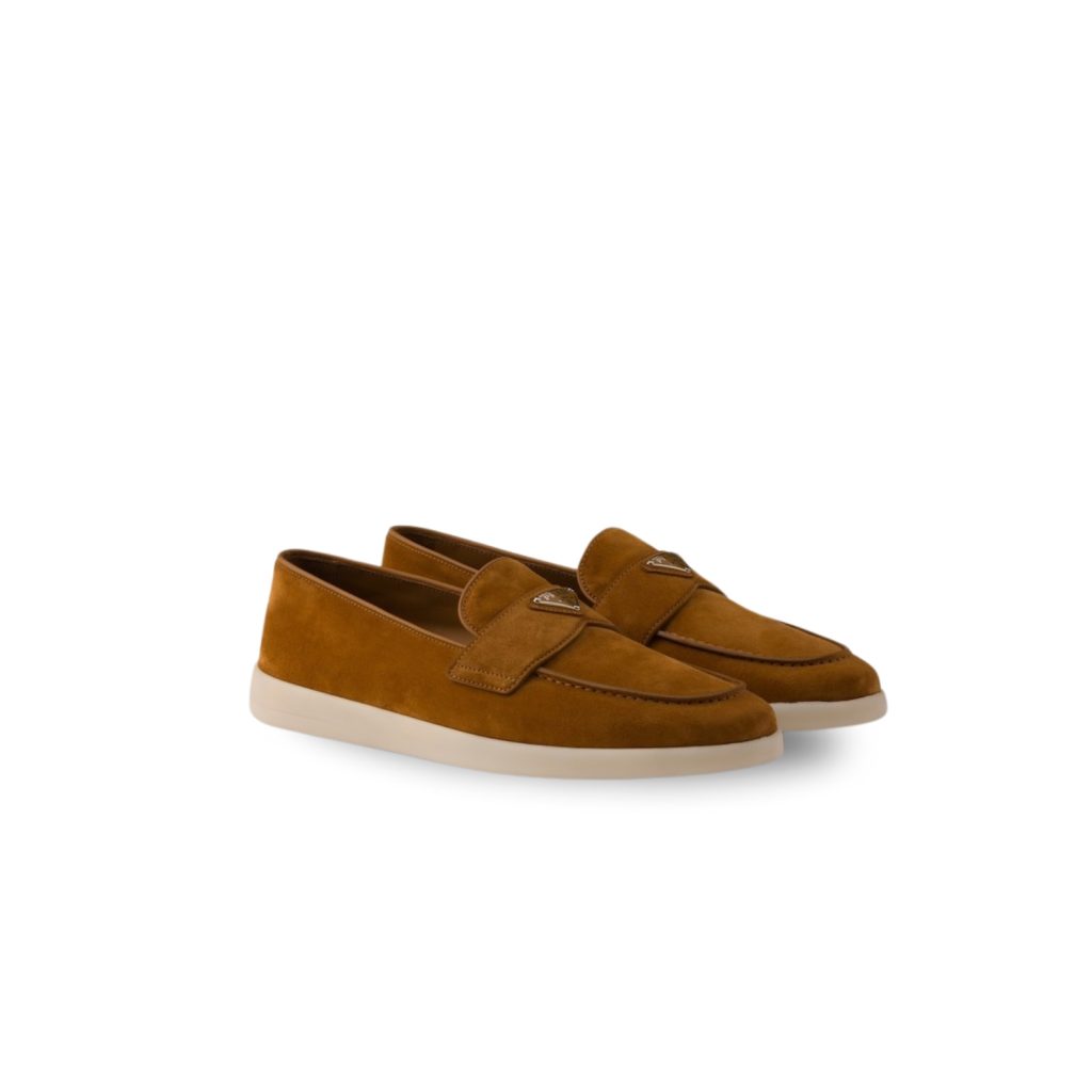 Prada Suede Loafers Cognac For Men 2DG124_103_F0046_F_G001