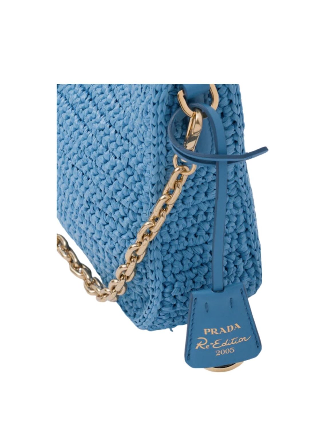 Re-Edition 2005 Raffia Bag Blue For Women 1BH204_2A2T_F0076_V_V9L