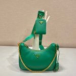 Re-Edition 2005 Saffiano Bag In Green For Women 8.6 in/ 22 cm 1BH204_NZV_F0PCL_V_V2M