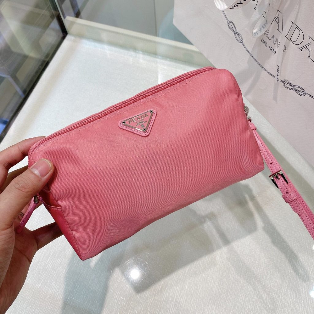 Re-Nylon Necessaire Bag Black/Blue/Pink/Orange For Women 7.8 in/ 20 cm 1NE693_R067_F0002