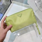 Re-Nylon Necessaire Bag Beige/Black/Green/Yellow For Women 7.8 in/ 20 cm 1NE693_R067_F0F24