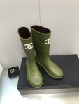 Chanel Women’s Hight Boots Dark Green For Women