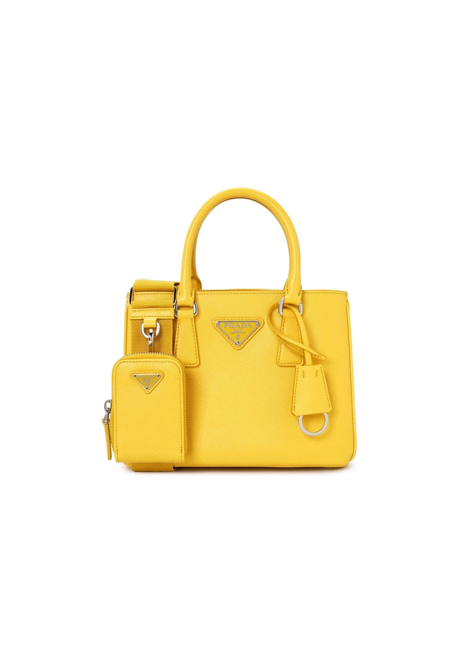 Saffiano Lux Galleria In Yellow For Women 9in/ 23cm