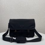 Saffiano Shoulder Bag Black For Women 12.6 in / 32 cm