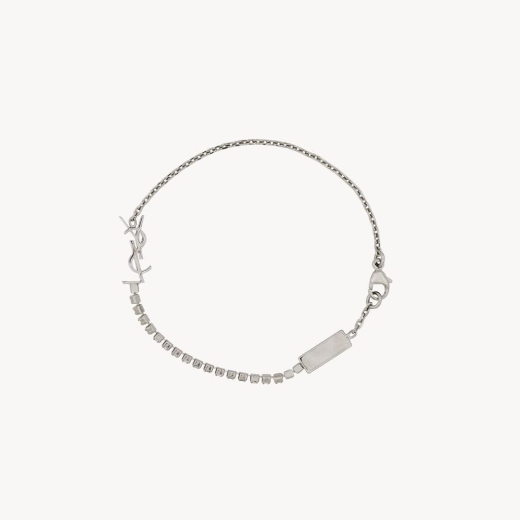 Saint Laurent Cassandre Charm Bracelet In Palladium For Women 712345Y15268162