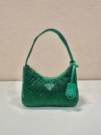 Prada Satin Mini-Bag With Crystals In Green For Women 8.6in/ 22cm 1BC515_2AWL_F0458_V_OOO