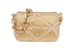 Prada Satin Mini-Bag With Crystals Gold Tone/ Sliver Tone For Women 6.7 in / 17 cm 1BD329_2AWL_F0522_V_QOO