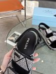 Prada Satin Sandals With Crystals White For Women 0.8 in/ 2cm