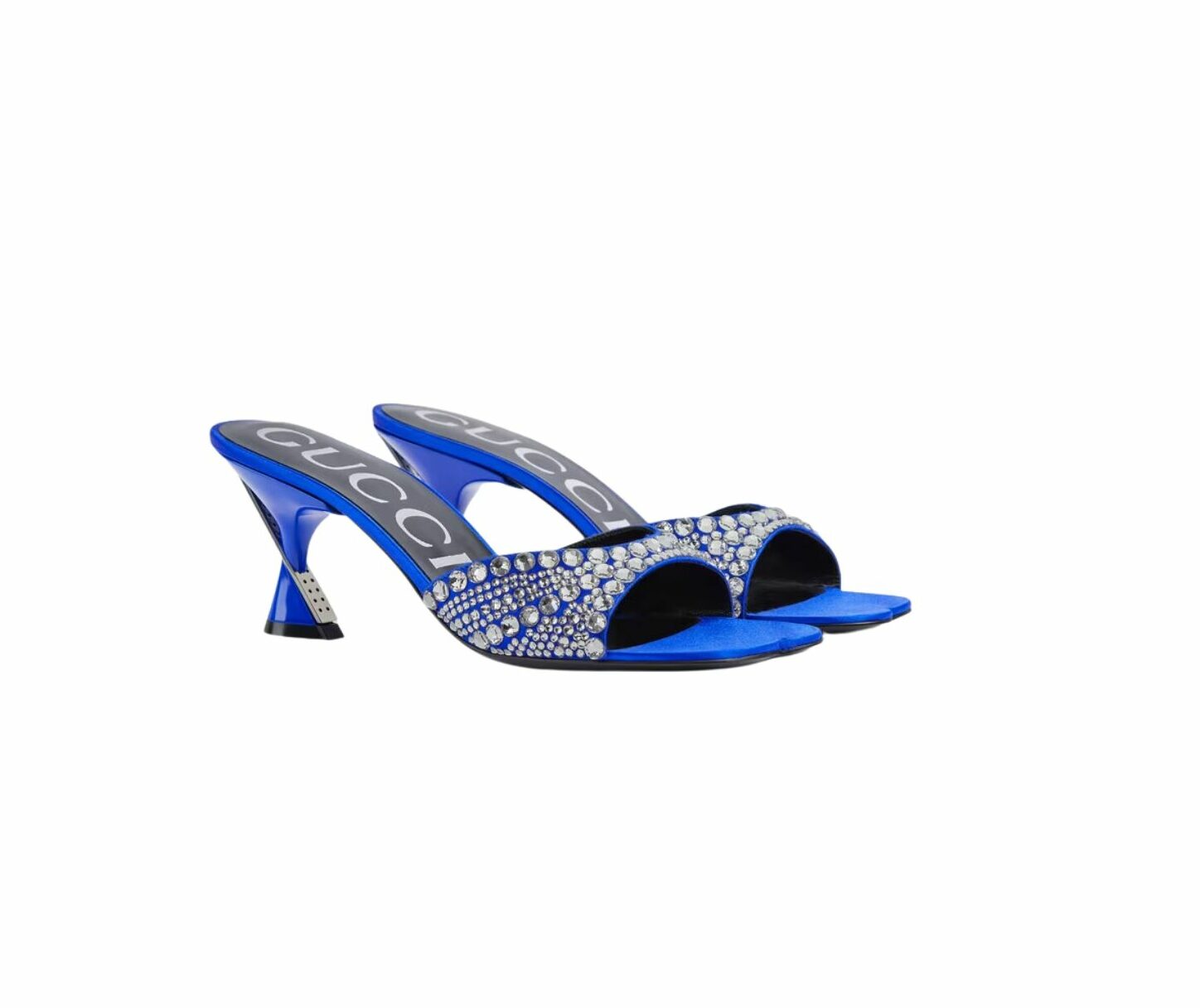 Gucci Slide Sandal With Crystals Blue For Women 749663 F1400 4319