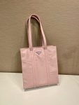 Small Antiqued Nappa Tote Bag In Pink/Black For Women 12.9 in/ 33cm 1BG459_UVL_F0E18_V_OOO