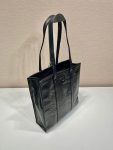 Small Antiqued Nappa Tote Bag In Pink/Black For Women 12.9 in/ 33cm 1BG459_UVL_F0E18_V_OOO