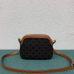 Small Camera Triomphe Canvas Bag Brown For Women‎ 8in/20cm