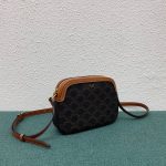 Small Camera Triomphe Canvas Bag Brown For Women‎ 8in/20cm