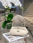 Small Dior Key Bag White/Black For Women 8.5in/22cm M1844OBEQ_M49U