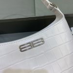 Small Hobo Bag Embossed White For Women 9in/23 cm