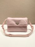 Small Padded Shoulder Bag In Beige/Pink For Women 9.1in/ 23cm 1BD313_RDLN_F0F24_V_OOO