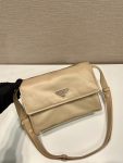 Small Padded Shoulder Bag In Beige/Pink For Women 9.1in/ 23cm 1BD313_RDLN_F0F24_V_OOO