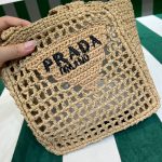 Small Raffia Tote Beige For Women 22cm/ 8.7in 1BG444_2A2T_F0018_V_OOO