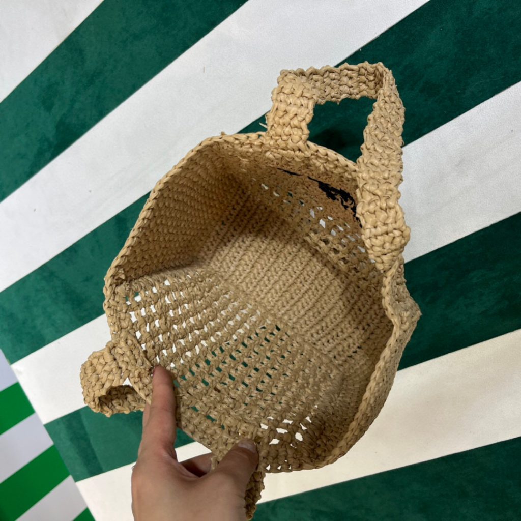 Small Raffia Tote Beige For Women 22cm/ 8.7in 1BG444_2A2T_F0018_V_OOO