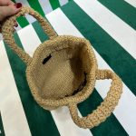 Small Raffia Tote Bag In Pink/Beige For Women 9.4 in/24cm 1BG422_2A2T_F0E18_V_OOL