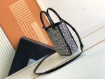 Small Tote Bag With Crystals Sliver Tone For Women 5.9 in / 15 cm