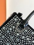 Small Tote Bag With Crystals Sliver Tone For Women 5.9 in / 15 cm