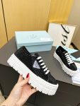 Prada Sneakers With Crystals Black For Women 1.9 in/ 5 cm