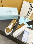 Prada Sneakers With Crystals Gold Tone For Women 1.9 in/ 5 cm 1E019N_2AWL_F0522_F_050