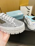 Prada Sneakers With Crystals White For Women 1.9 in/ 5 cm