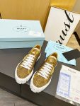 Prada Sneakers With Crystals Gold Tone For Women 1.9 in/ 5 cm 1E019N_2AWL_F0522_F_050